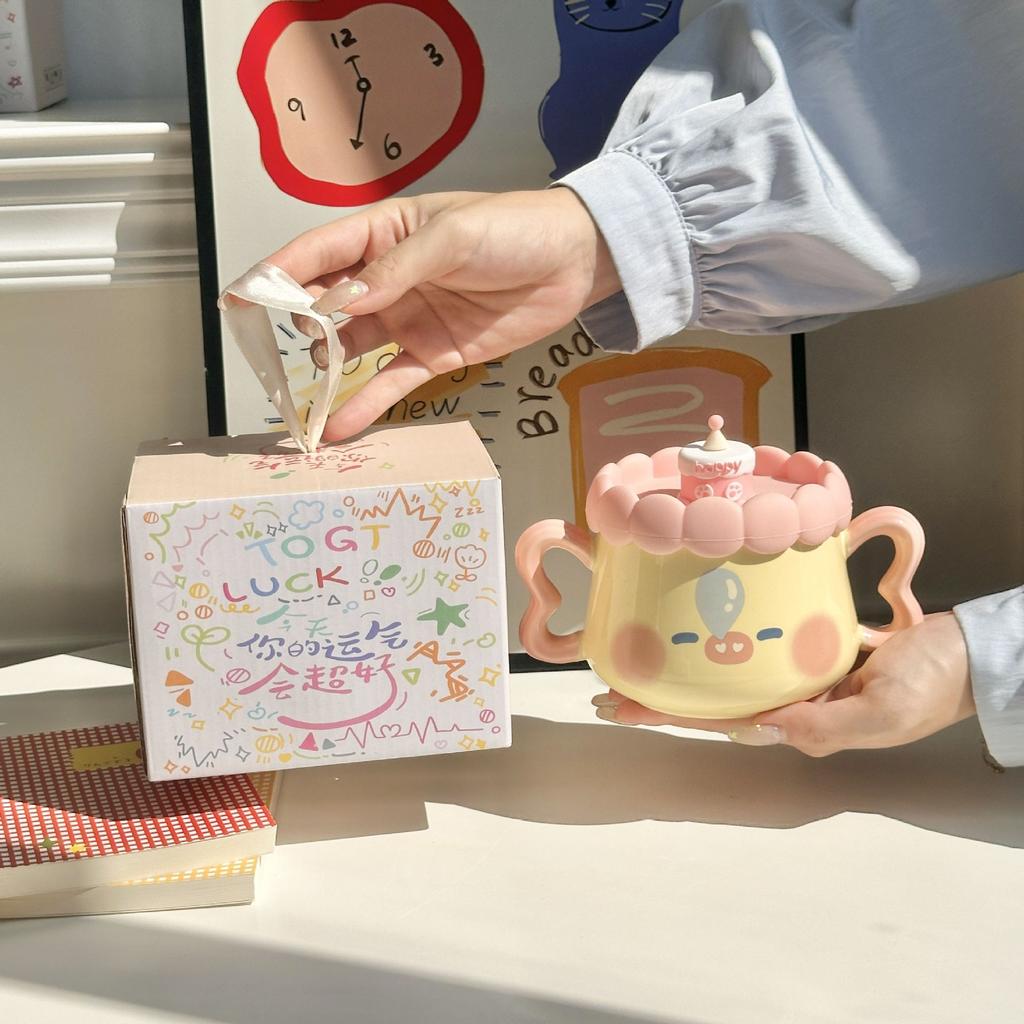 Send Girls Birthday Gifts, Cute Pig Cups, Practical Gift Boxes for Girlfriends, Children and Sisters, High-value Souvenirs