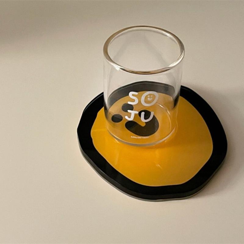 Cute Wind Insulated High Temperature Resistant Coaster Cartoon Acrylic Coaster