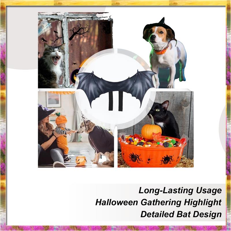Aug. Festive Halloween Dog Costume Bat Wings Outfit For Club Outdoor Dress Up For Dogs Prop B