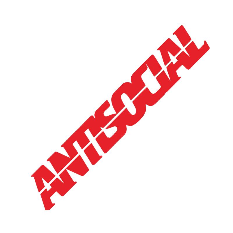 

1 шт. антисоциальные наклейки на автомобиль с буквами для заднего окна, лобового стекла, виниловые наклейки, сделай сам, крутые водонепроницаемые украшения для гоночного кузова