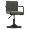 VidaXL Tabouret de bar Gris foncé Velours