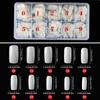 Korean Standard Clear French Nail Tips for Beginner Practice - Full & Half Cover, 500 Pieces