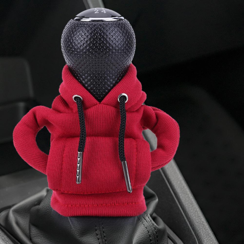 3-1pcs Hoodie Car Gear Shift Cover Manual Handle Gear Sweatshirt Change Lever Cover Gearshift Hoodie Car Gear Shift Knob Cover
