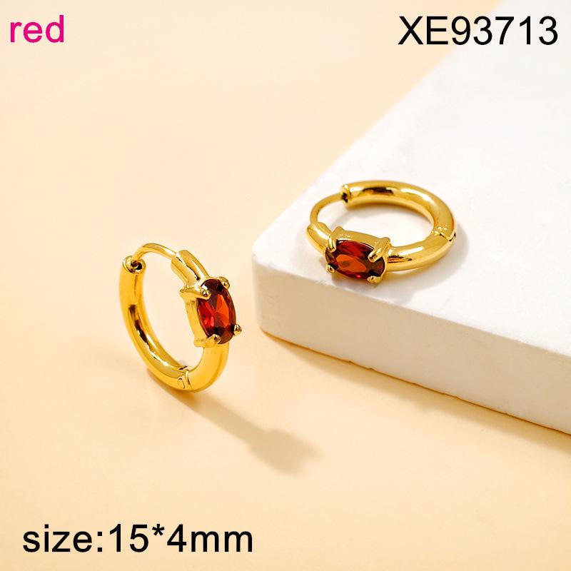 2025 Stylish Titanium Steel Earrings for Women: Lightweight, Luxurious Ear Cuffs with Colorful Zirconia and Unique Design
