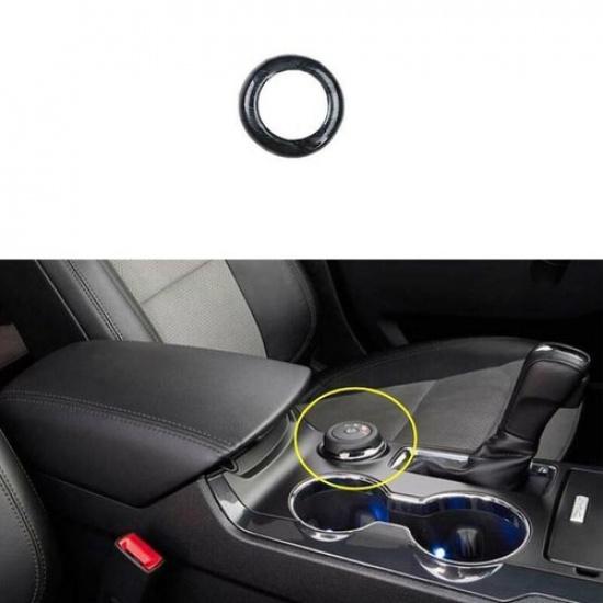 For Ford Explorer 2011-19 Wood Grain Black Driving Mode Switch Button Cover Ring