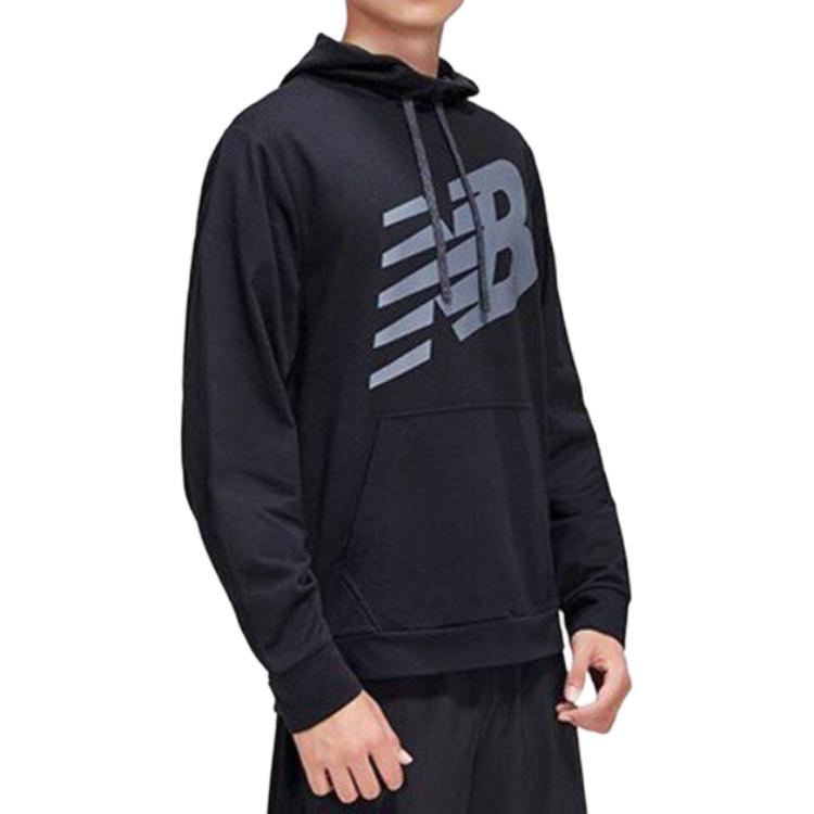 New Balance Felpe Unisex Nere con Cappuccio Moderata AMT91018-BK