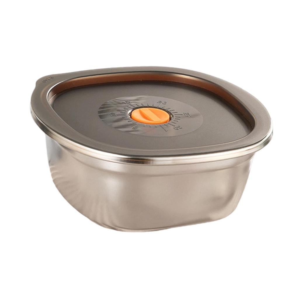 Fridge Storage Box Stainless Steel Airtight Leakproof Food Container Refrigerator Organizer