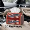 1pc, 2d Flat Printing, Tissue Box Sardines Pattern Printing Party Tissue Box, Multifunctional Kitchen and Dining Table, Coffee Table and Dining Table,