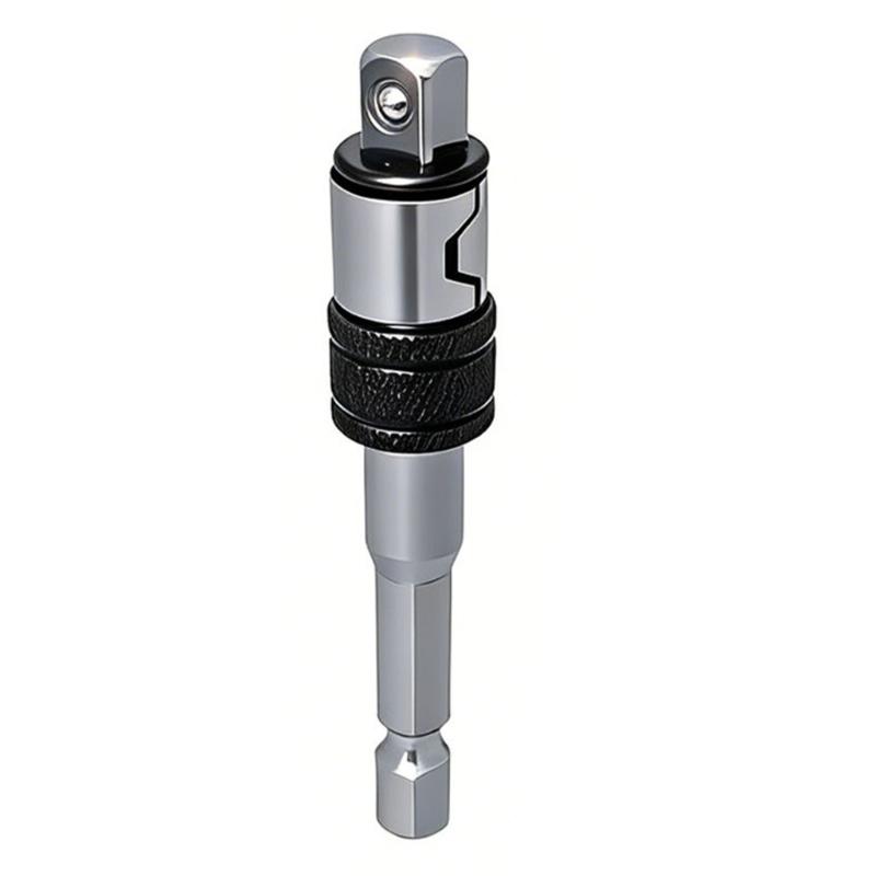 Auto Locking Socket Extension Bar Ensuring Bit Security Preventing Slippage During Various Repair Tasks Applications