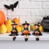 3pcs Resin Crafts Pumpkin Witch Figurine Cute Halloween Statue  Courtyard Flower Pot
