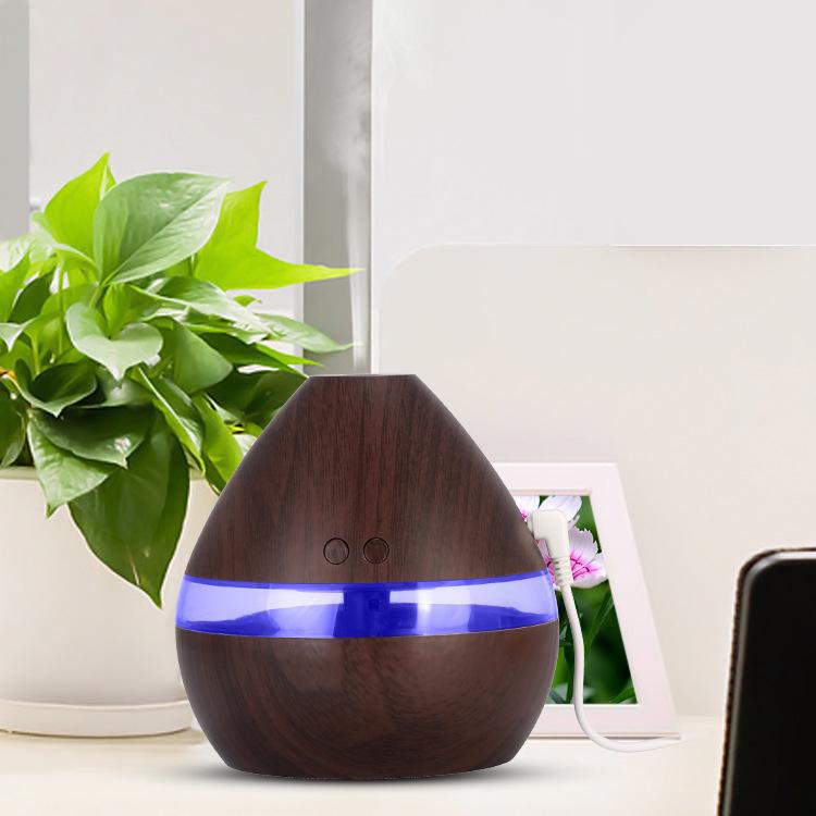 Creative USB Fog & Wood Grain Aromatherapy Humidifier with Custom Logo Option