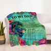 Love Letter Dad Blanket Soft Warm Cozy Suitable for Couch Chair Office for All Occasions Modern Best Holiday Gift for Friends Family