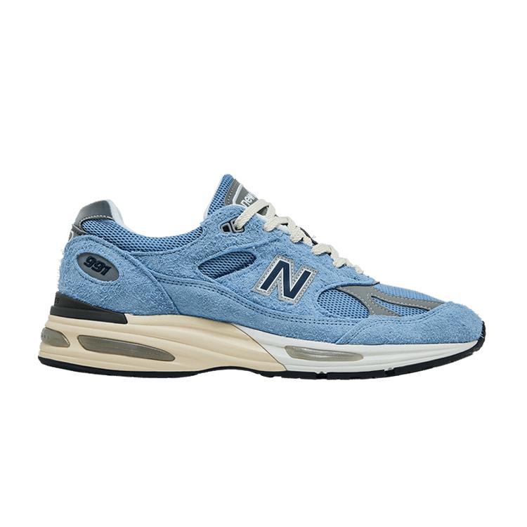 

New Balance Teddy Santis x 991v2 Сделано в Англии Пастельная коллекция - Небесно-голубые мужские кроссовки Выцветший деним Лунный туман U991BV2 44