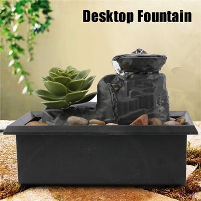 Water Fountain Flowing Water Ornament Creative Desktop Crafts for Home Living Room Office Decoration Xqmg Figurines Miniatures