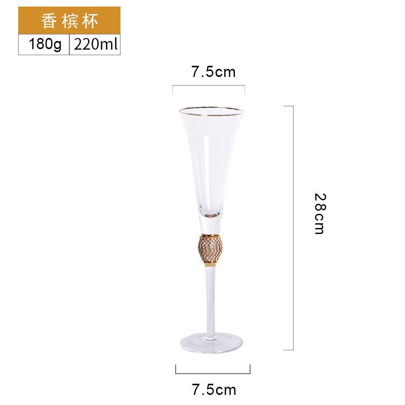 Crystal Goblet Champagne Glass Cup Creative Red Wine Sparkling Sweet Wine Glass Wedding Party Bar Home Drink Glass