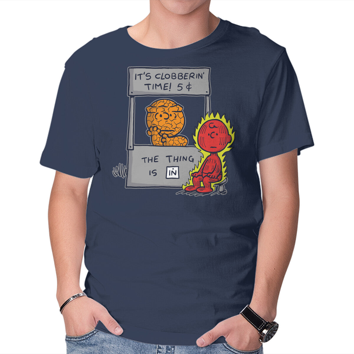 Unisex Crew Neck T-Shirt Fantastic Help Graphic Short Sleeve Casual Tee M