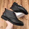 Fashion Mens Casual Business Office Formal Dress Chelsea Boots Shoes Genuine Leather Boot Black Ankle Botas Hombre Chaussure 2024