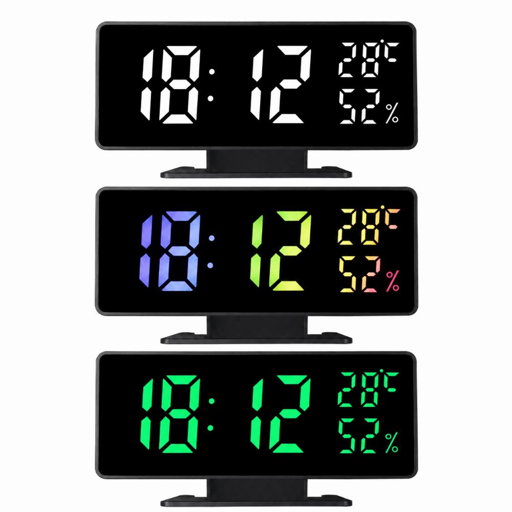Snooze Desktop Table Clock Dual Alarm Bedside LED Clock Digital Alarm Clock  Home Decor