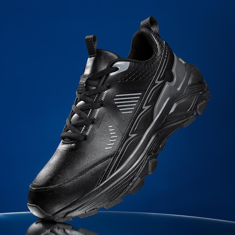 

2026 Autumn New Running Shoes Men Non Slip Jogging Sneakers Shock-Absorbant Outdoor Sport shoes Men Comfortable Low Top Sneaker 45 чорний