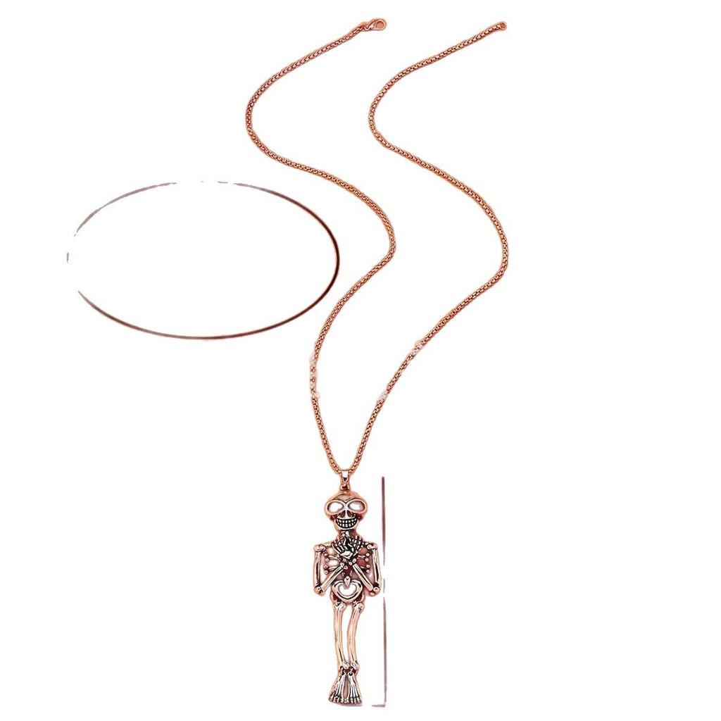 Halloween Vintage Gothic Hip Hop Diablo Style Fashion Personality Skull Necklace