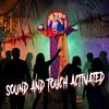 167 cm Life Size Animated Clown Halloween Decoration, Scary Halloween Animatronics Decor with Sound Touch Activated