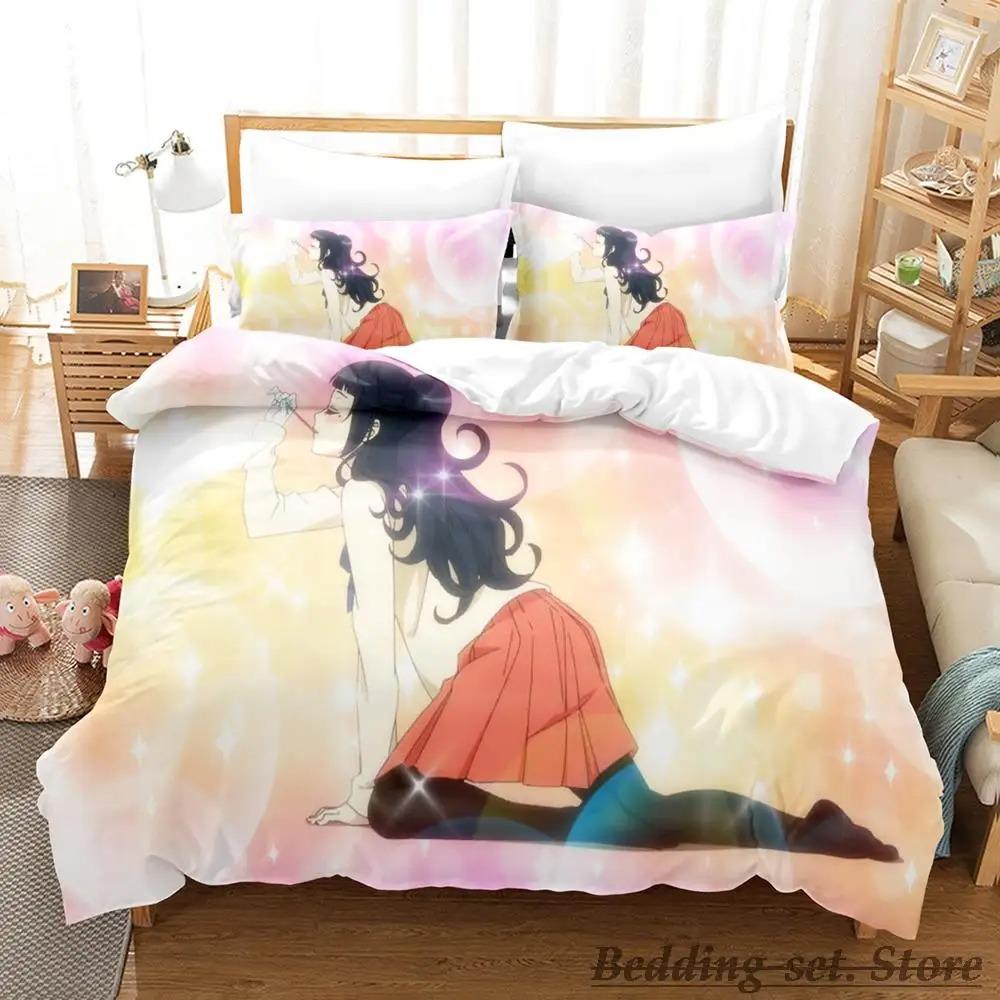 Comfortable Anime Print Bedding Set With Duvet Cover And Pillowcases Single Twin Full Queen King Sizes For All Ages
