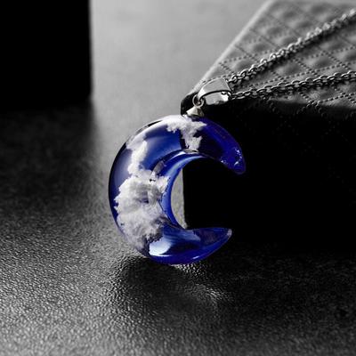 Nature   Cloud Resin Transparent Ladies Necklace Jewelry Gift