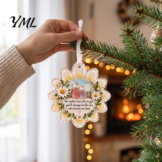 Holiday Party Decor Heartfelt Keepsake Ornament, Acrylic Hanging Decoration for Loved Garden Festive Ornaments Ones, Christmas Tree Pendant