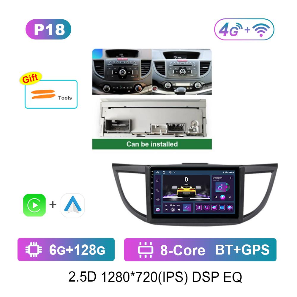 Carplay WiFi 10.1 '' for Honda CRV CR-V 4 RM RE 2011 - 2018 GPS Car Video Multimedia Player Android OS 4G BT HD Touch Screen