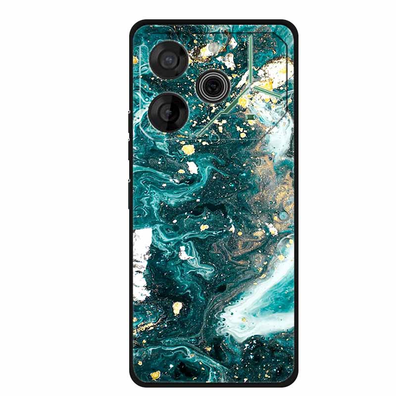 Für Tecno Pova 6 Neo Hülle Tiere TPU Weiches Silikon Rückabdeckung Handyhüllen für Tecno Pova 6Neo 6,78" Stoßfest Wolf Cool funda