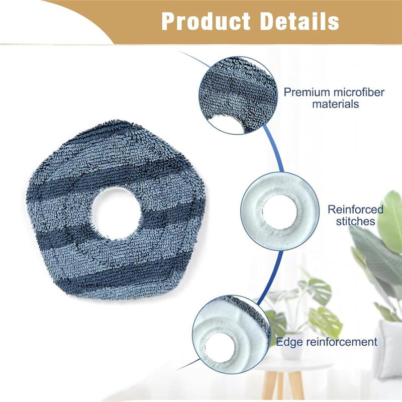 A65T-For EUFY X10 Pro Omni Cleaner Robot Vacuum Accessories Replacement Parts Kit With Mop Pads Vacuum Bags