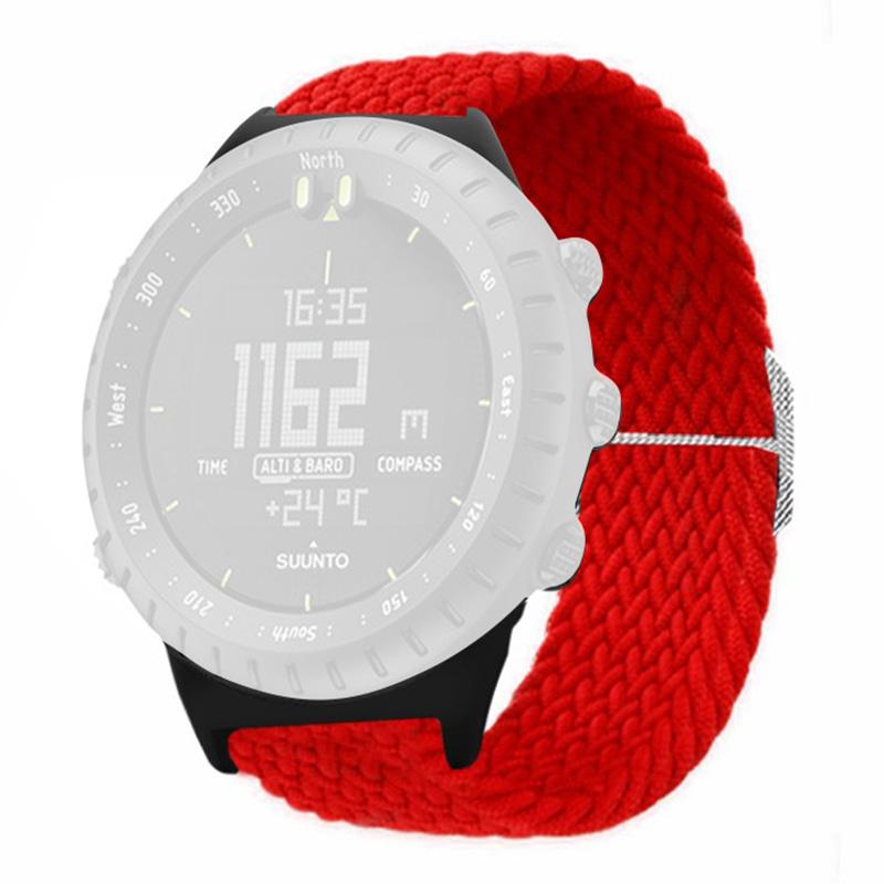For Suunto Core Watch Band Stretchy 22mm Soft Nylon Elastic Braided Strap