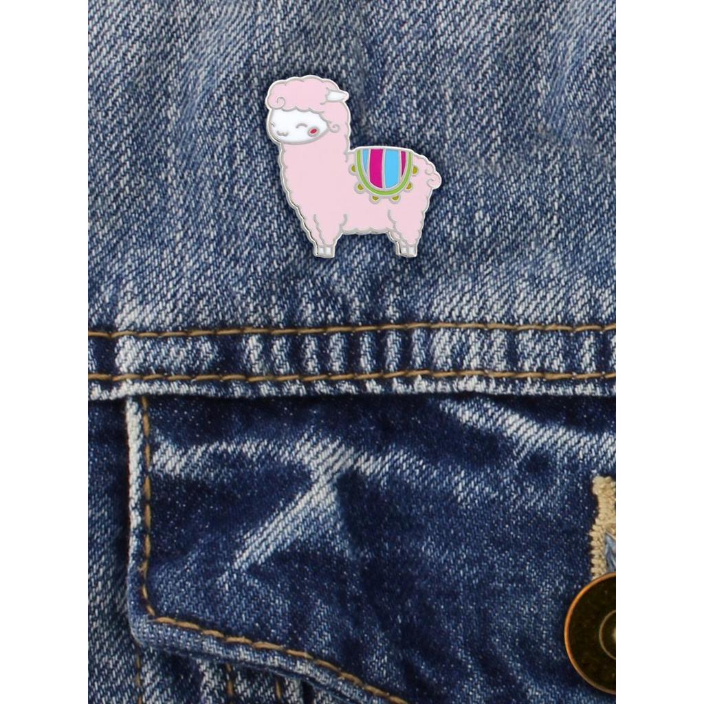 Grindstore Baby Pink Llama Enamel Pin Badge