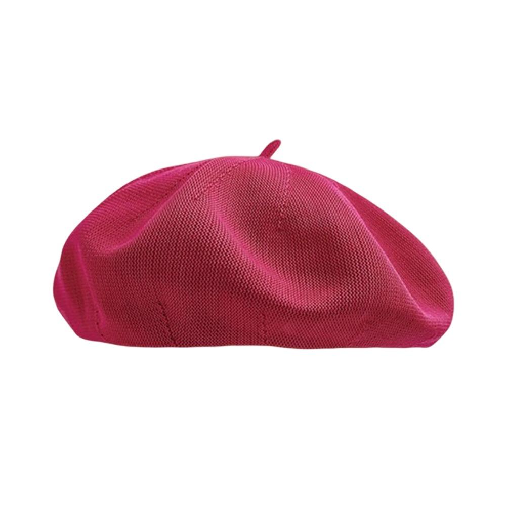 Knitted Berets Hat for Women Cotton Yarn Summer Beret Dome Painter Hat  for Spring and Summer