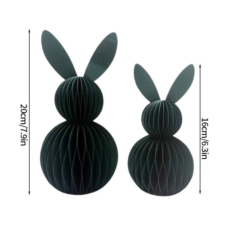 Easter Rabbits Ornament Honeycomb Paper Bunny Desktop Decor  Easter Festival Party Garden Yard Decorations Happy Easter Gift