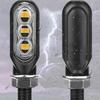 Motorcycle Mini LED Turn Signal Lights Amber Flowing Directional Signal Lamp Intermitentes Moto For Kawasaki Yamaha Cafe Racer