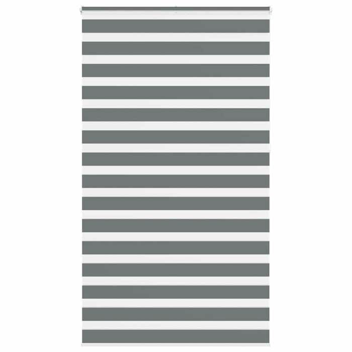 VidaXL Store Zèbre Gris Foncé Largeur Du Tissu 120,9 Cm Polyester, Store Enrouleur Zébré, Store Zébré Pour Fenêtre, Store 4014188