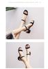 Women's Summer 2026 Mid-Heel Chunky Sandals with Single Strap – Perfect for Pairing with Skirts