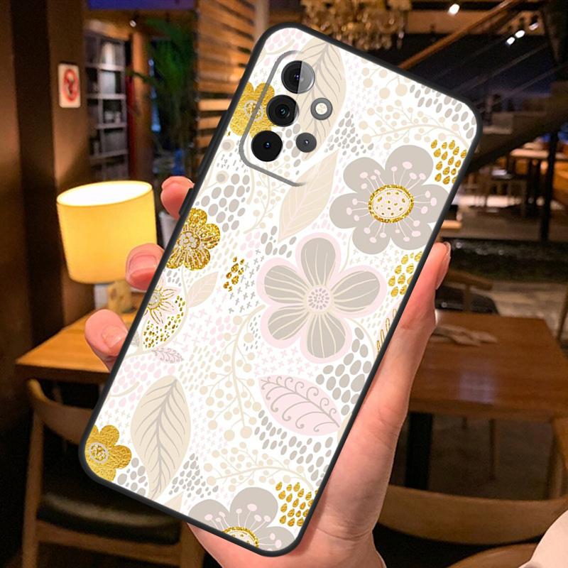 Floral Charm Secret Garden Case For Samsung A12 A22 A32 A42 A52 A72 A14 A24 A34 A54 A50 A51 A71 A13 A33 A53 Cover Shell