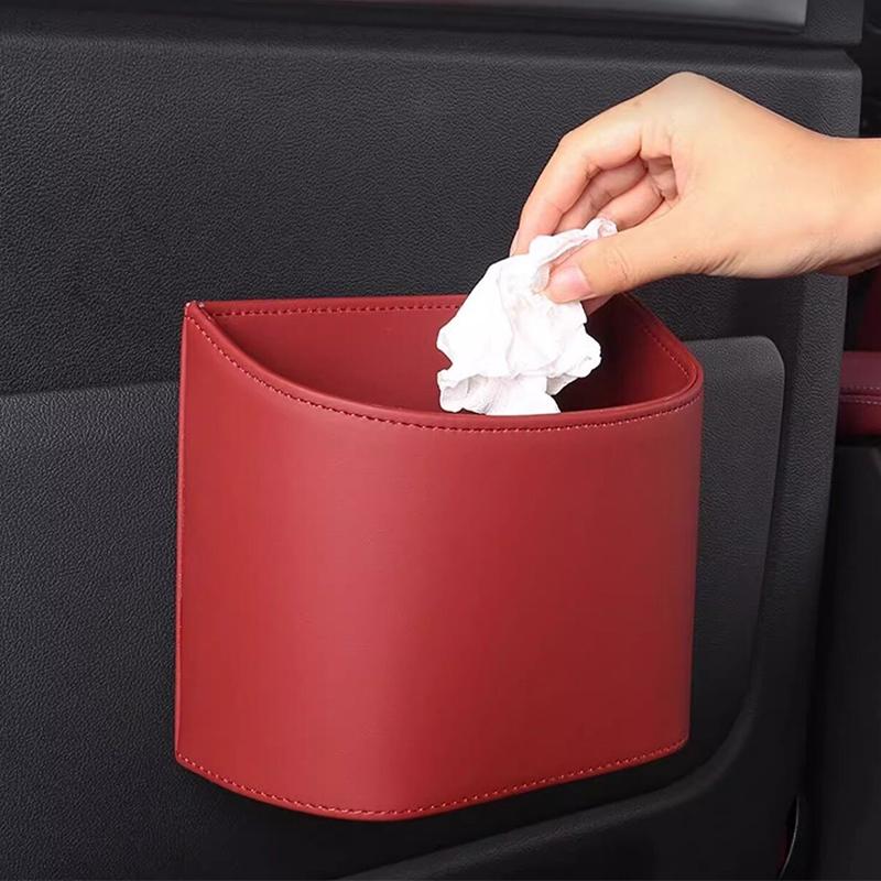 Leather Car Seat Back Storage Box Versatile Organizer MultiFunctional Bag for Car Interior Storage Road Trips