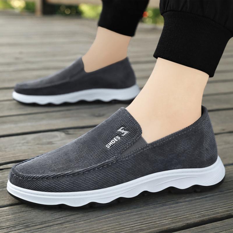 Casual Slip-on Loafers Male Fashion Sewing Men Shoes Comfortable Breathable Walking Shoes Outdoor Fitness Sports Flat Shoe 2024