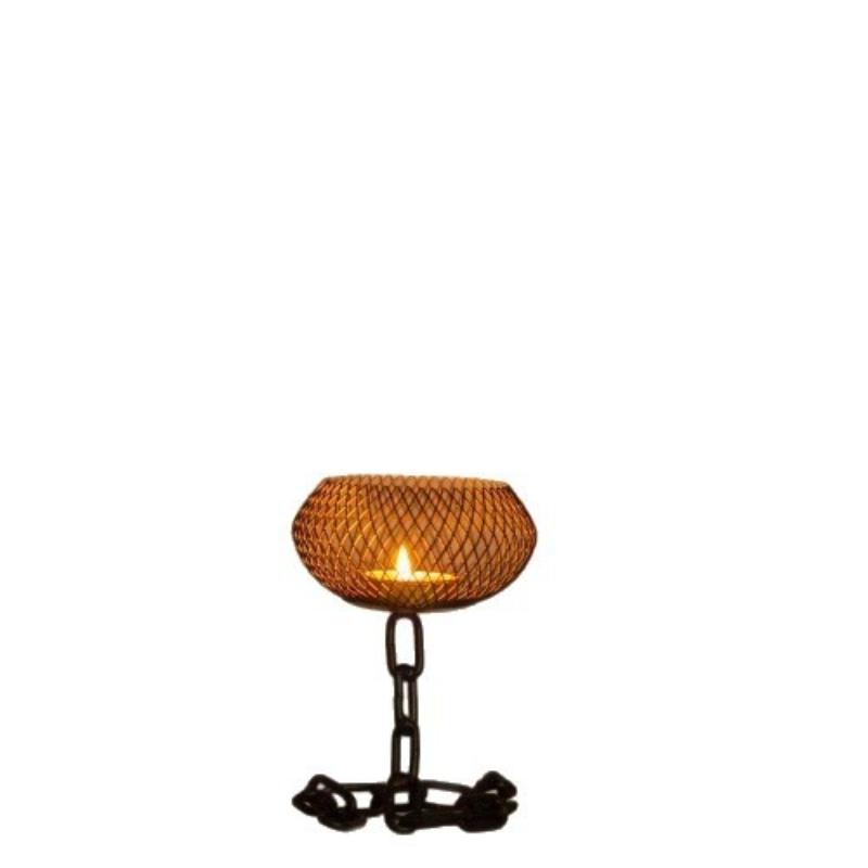 Iron Lantern Candle Holder Sturdy High Temperature Resistant Mesh Hollow Design Aromatherapy Lamp Table Decoration Metal Crafts