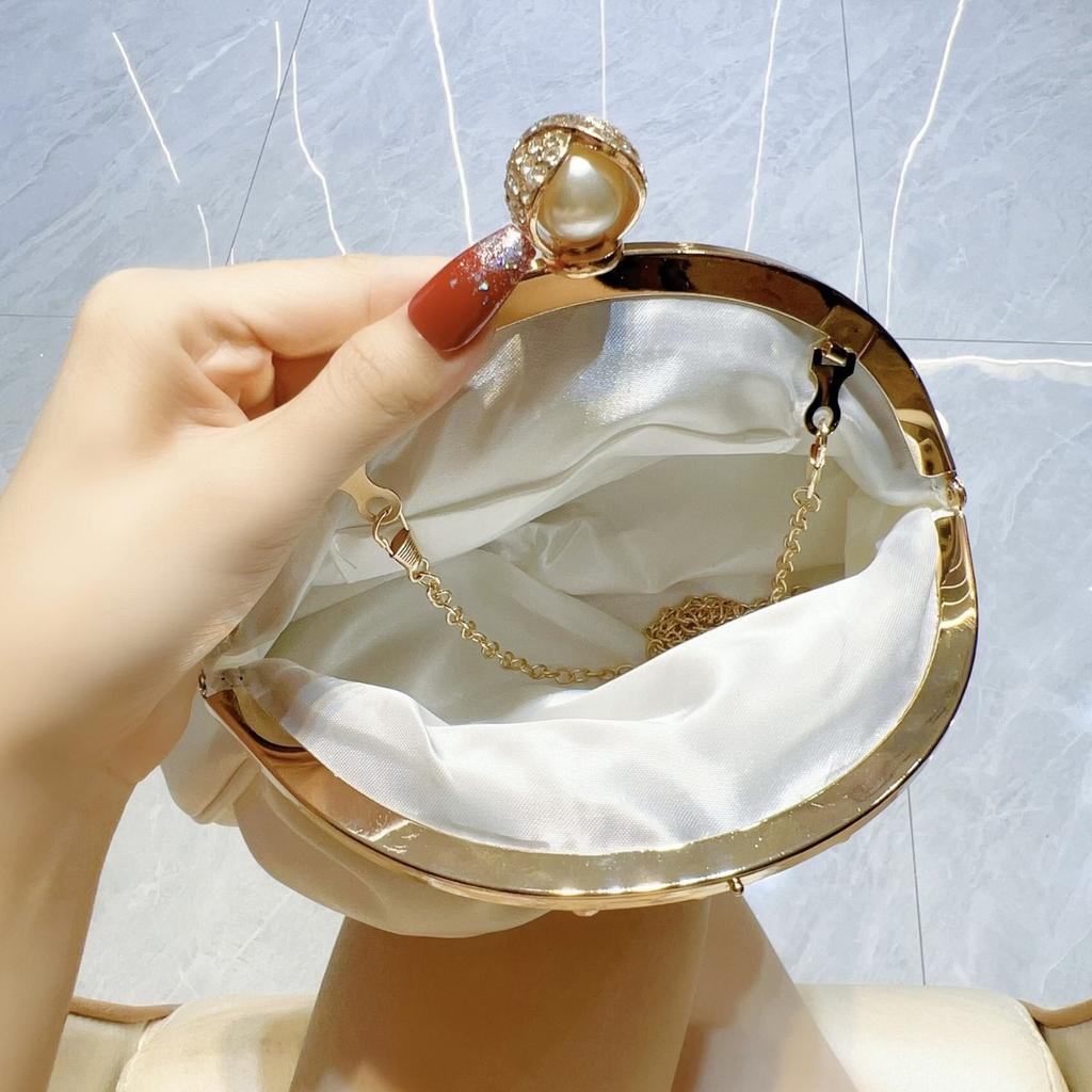 Bolso de Mano Mini Pequeño de Alta Gama con Incrustaciones de Diamantes para Socialité, Bolso de Mano, Bolso de Mano, Bandolera de un Solo Hombro, Bolso de Cena