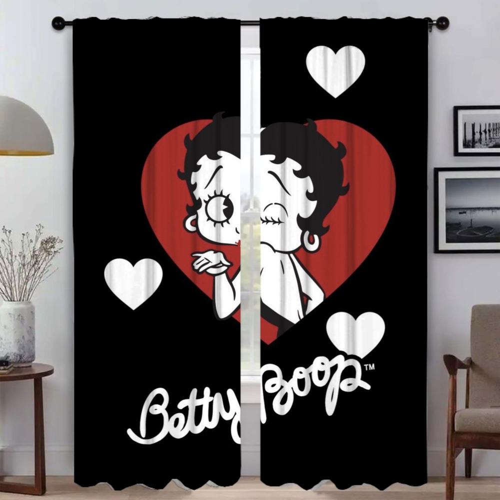 B-bettys BoopS Závěsy do obývacího pokoje Zatemňovací závěsy 2 kusy Stínidla Dělicí tylové závěsy do ložnice Kuchyně Elegantní