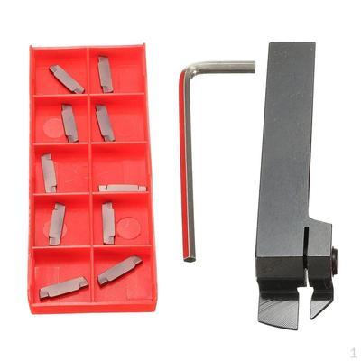 10xMGMN200 Inserti in Metallo Duro&MGEHR1616-2 Troncatura Portautensile Tornio