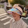 1103 cartoon cute 3D big eaves with fan children's hat boys and girls summer outdoor sunshade sun protection empty top hat