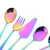 7Pcs Cutlery Set Stainless Steel Dinnerware Set Soup Spoon Colander Service Spoon Salad Fork Cake Spatula Kitchen Home Tableware