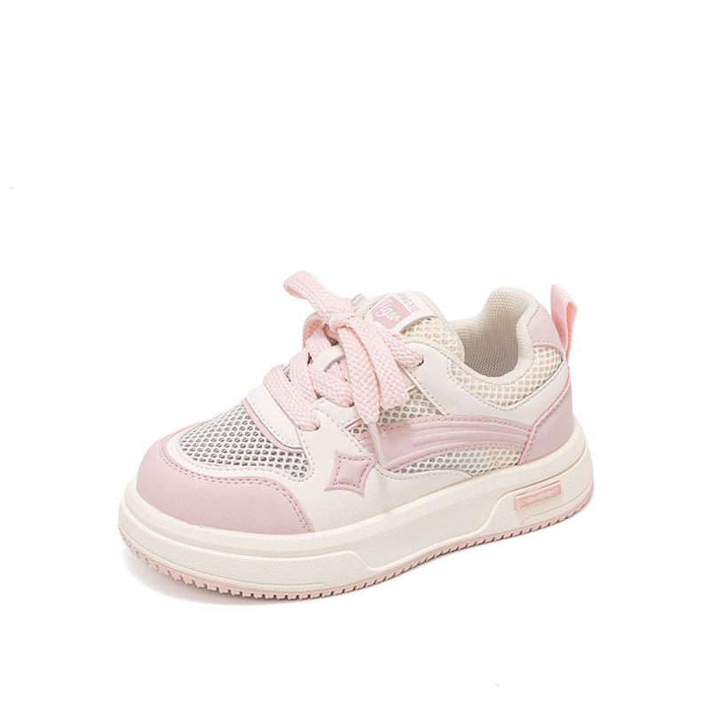 Size 26-37, Girls' Shoes Spring and Autumn 2025 New Children's Sports Board Shoes Low-top Women's Treasure Breathable Mesh Shoes Spring