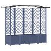 Elevated Planter with Trellis and Hanging Roof Gray 204 X 40 X 141 Cm PP