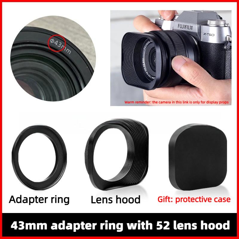 Metal Square Lens Hood for Fuji film XC 35mm F2&XF 23mm / 35mm F2 R WR Lens on XPro3 XT4 XT3 XT30 XT20